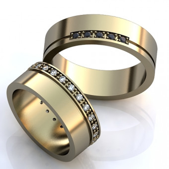 Обручальное кольцо на заказ. Модель obr-153