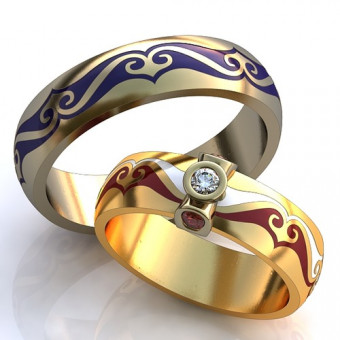 Обручальное кольцо на заказ. Модель obr-301