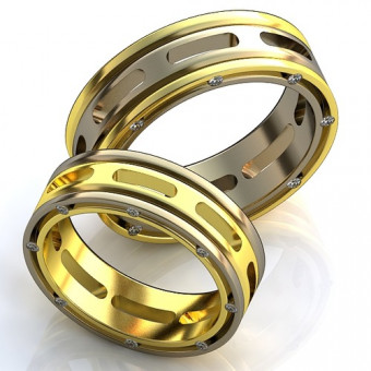 Обручальное кольцо на заказ. Модель obr-322