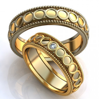 Обручальное кольцо на заказ. Модель obr-385