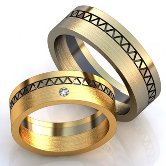 Обручальное кольцо на заказ. Модель obr-414