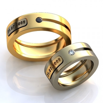 Обручальное кольцо на заказ. Модель obr-116