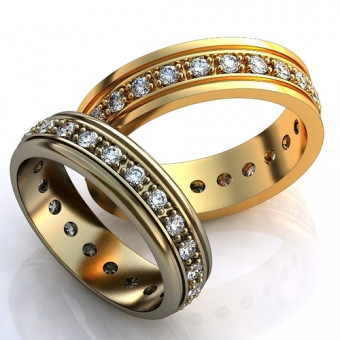 Обручальное кольцо на заказ. Модель obr-145