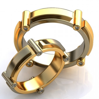 Обручальное кольцо на заказ. Модель obr-265