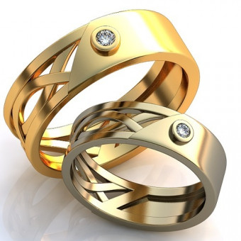 Обручальное кольцо на заказ. Модель obr-376