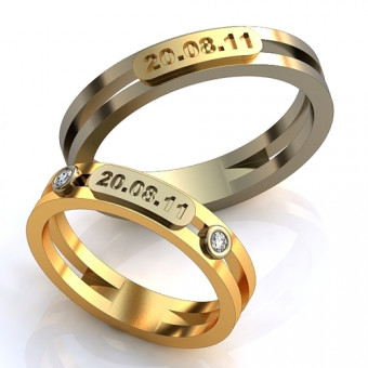 Обручальное кольцо на заказ. Модель obr-238