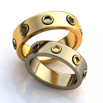Обручальное кольцо на заказ. Модель obr-486