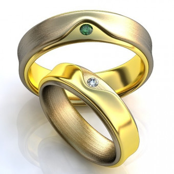 Обручальное кольцо на заказ. Модель obr-348