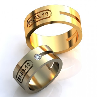Обручальное кольцо на заказ. Модель obr-236