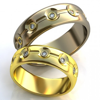 Обручальное кольцо на заказ. Модель obr-334
