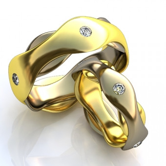 Обручальное кольцо на заказ. Модель obr- 179