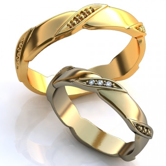 Обручальное кольцо на заказ. Модель obr-198
