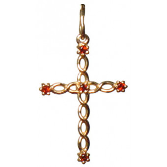 Крест с камнями на заказ. Модель 5016