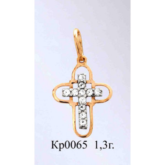 Крест с камнями на заказ. Модель кр0065