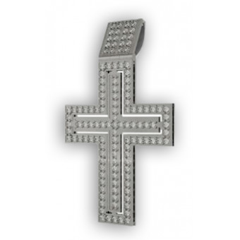 Крест с камнями на заказ. Модель вкр001