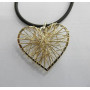 Ажурный кулон в форме сердца из золота 585 пробы