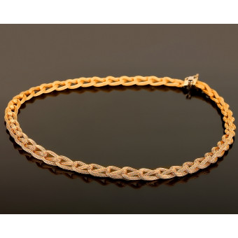 Золотое плетеное ожерелье. Roberto Bravo.