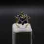 Эксклюзивное кольцо из золота с большим фиолетовым камнем и бриллиантами