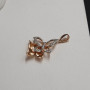 Гарнитур: кольцо, серьги, пирсинг с бабочкой из золота с бриллиантами